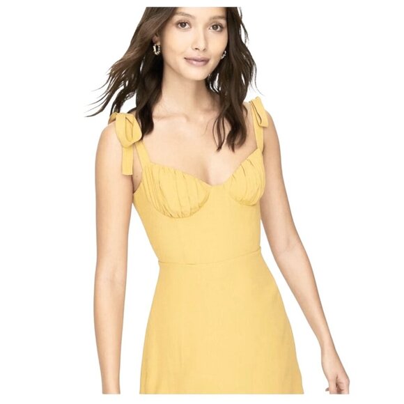 NWT Wilfred Aritzia Cammy Dress Gold Size Small - Picture 2 of 16